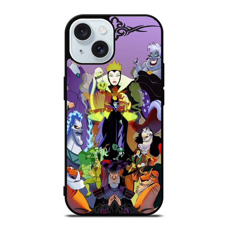 NEW DISNEY VILLAINS CARTOON iPhone 15 Case Cover NEW DISNEY VILLAINS CARTOON iPhone 15 Case Cover