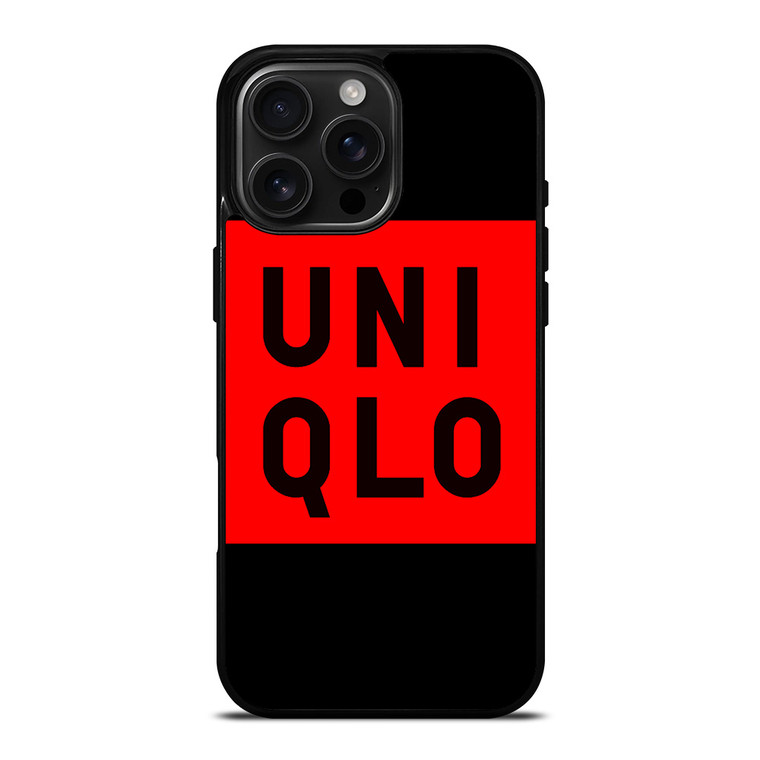 UNIQLO LOGO RED BLACK iPhone 16 Pro Max Case Cover