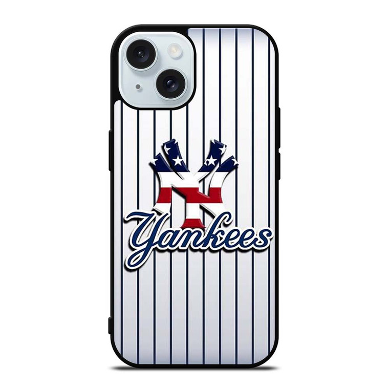 NEW YORK YANKEES BASEBALL LOGO iPhone 15 Case Cover