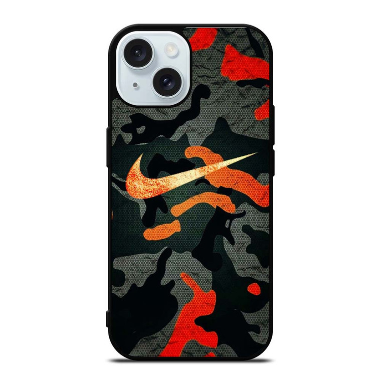 NIKE COLORFUL CAMO iPhone 15 Case Cover NIKE COLORFUL CAMO iPhone 15 Case Cover