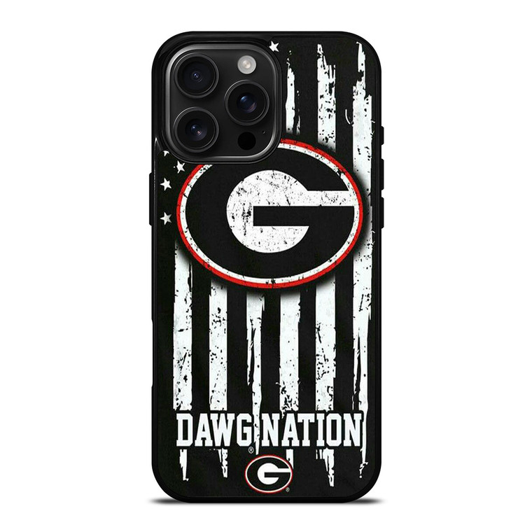 UNIVERSITY GEORGIA BULLDOGS FLAG iPhone 16 Pro Max Case Cover