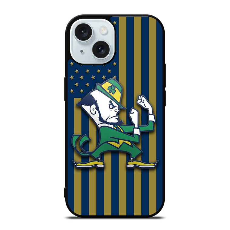 NOTRE DAME FIGHTING IRISH FLAG iPhone 15 Case Cover