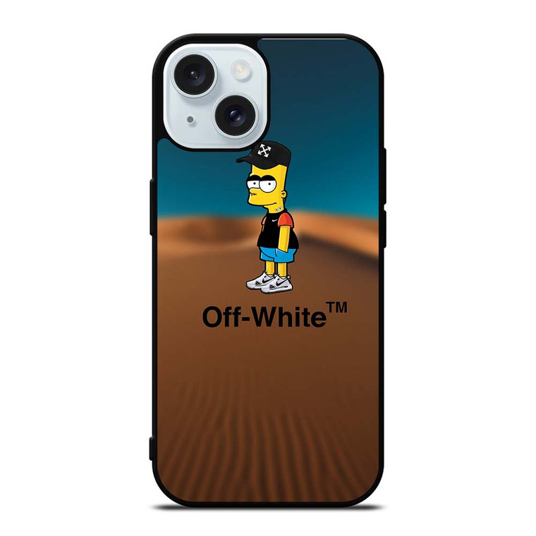 OFF WHITE BART SIMPSONS iPhone 15 Case Cover