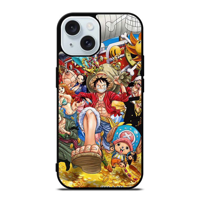 ONE PIECCE LUFFY AND FRIENDS iPhone 15 Case Cover