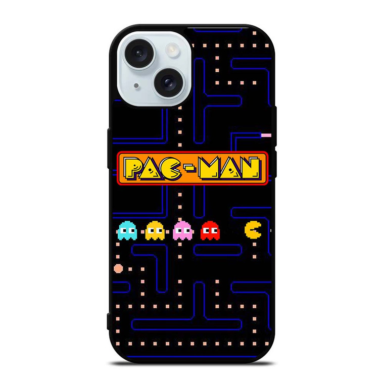 PAC MAN GAME RETRO 3 iPhone 15 Case Cover PAC MAN GAME RETRO 3 iPhone 15 Case Cover
