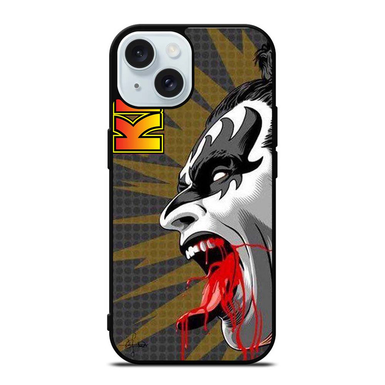 PAUL STANLEY KISS BAND iPhone 15 Case Cover PAUL STANLEY KISS BAND iPhone 15 Case Cover