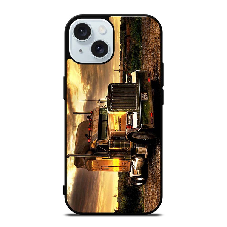 PETERBILT TRUCK GOLD iPhone 15 Case Cover PETERBILT TRUCK GOLD iPhone 15 Case Cover