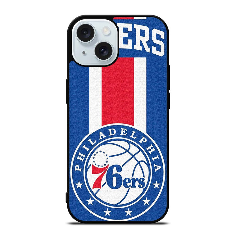 PHILADELPHIA 76ERS SIXERS LOGO iPhone 15 Case Cover PHILADELPHIA 76ERS SIXERS LOGO iPhone 15 Case Cover