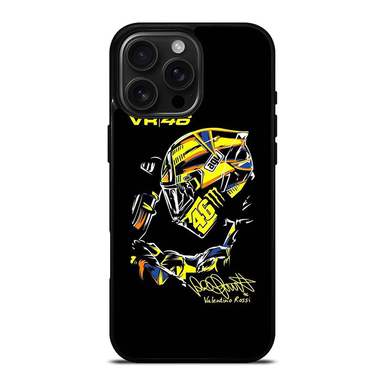 VALENTINO ROSSI THE DOCTOR 46 SIGNATURE iPhone 16 Pro Max Case Cover