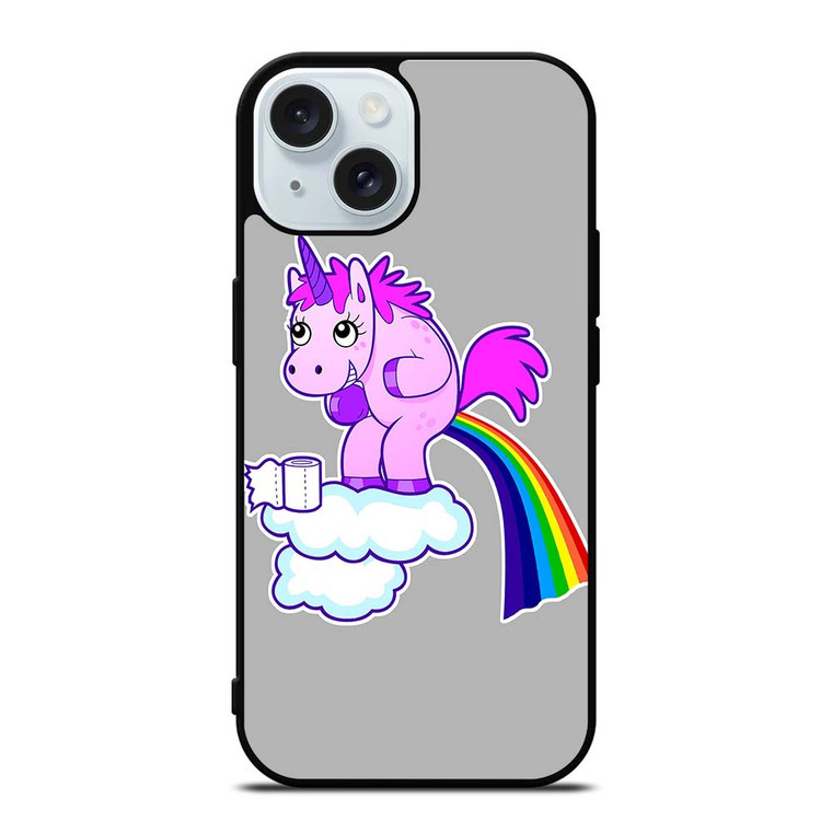 POOPING RAINBOW UNICORN iPhone 15 Case Cover