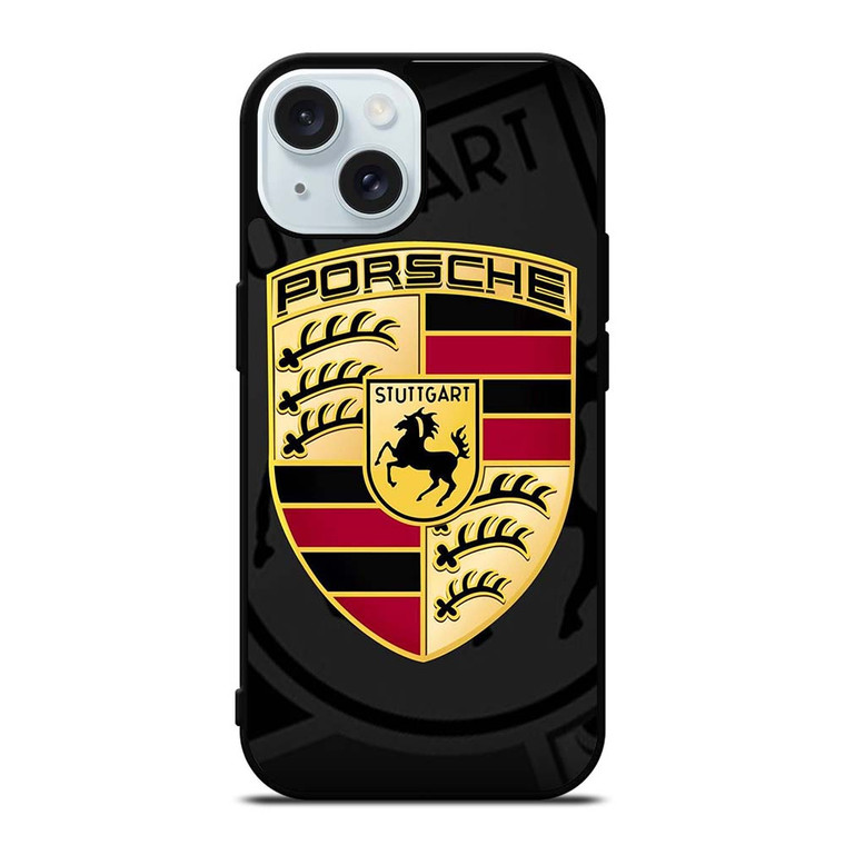 PORSCHE SUPERCAR LOGO iPhone 15 Case Cover PORSCHE SUPERCAR LOGO iPhone 15 Case Cover