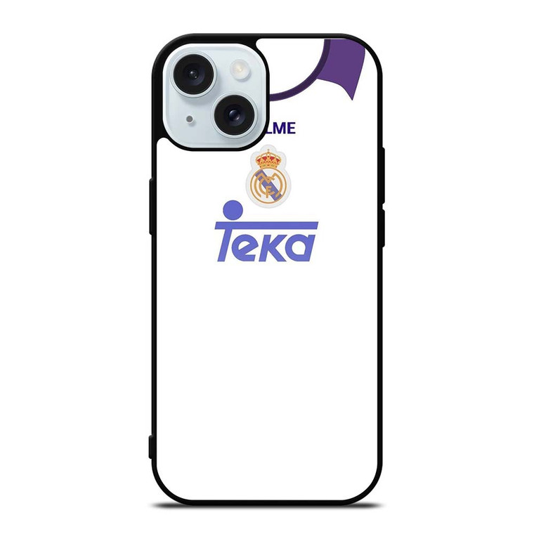 REAL MADRID CF CLASSIC JERSEY TEKA iPhone 15 Case Cover REAL MADRID CF CLASSIC JERSEY TEKA iPhone 15 Case Cover