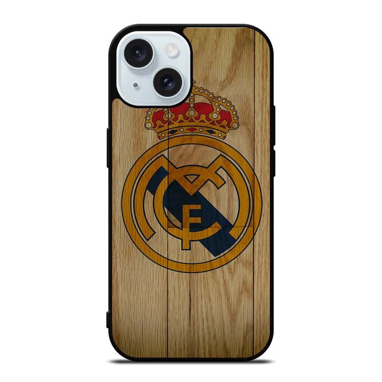 REAL MADRID FC WOODEN iPhone 15 Case Cover