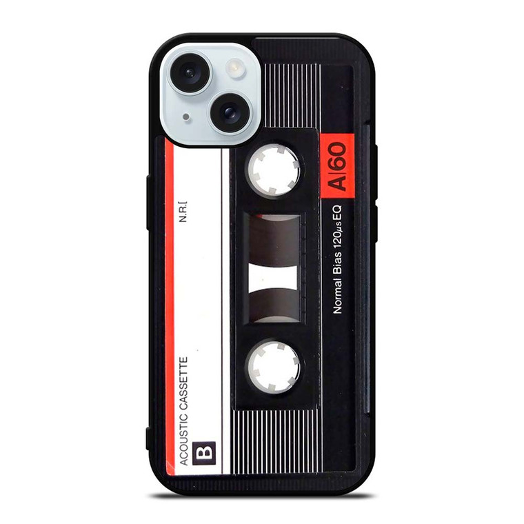 RETRO CASSETE TAPE RETRO iPhone 15 Case Cover RETRO CASSETE TAPE RETRO iPhone 15 Case Cover