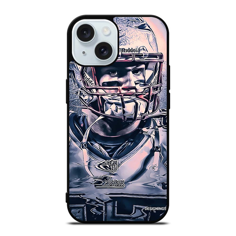 ROB GRONKOWSKI NEW ENGLAND PATRIOTS ART iPhone 15 Case Cover