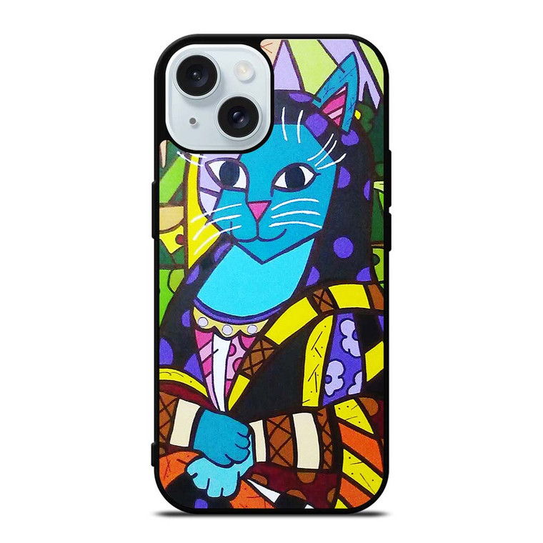ROMERO BRITTO MONALISA iPhone 15 Case Cover