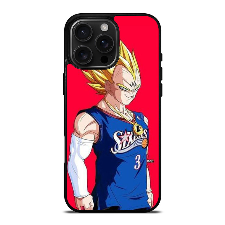 VEGETA DRAGON BALL PHILADELPHIA SIXERS iPhone 16 Pro Max Case Cover