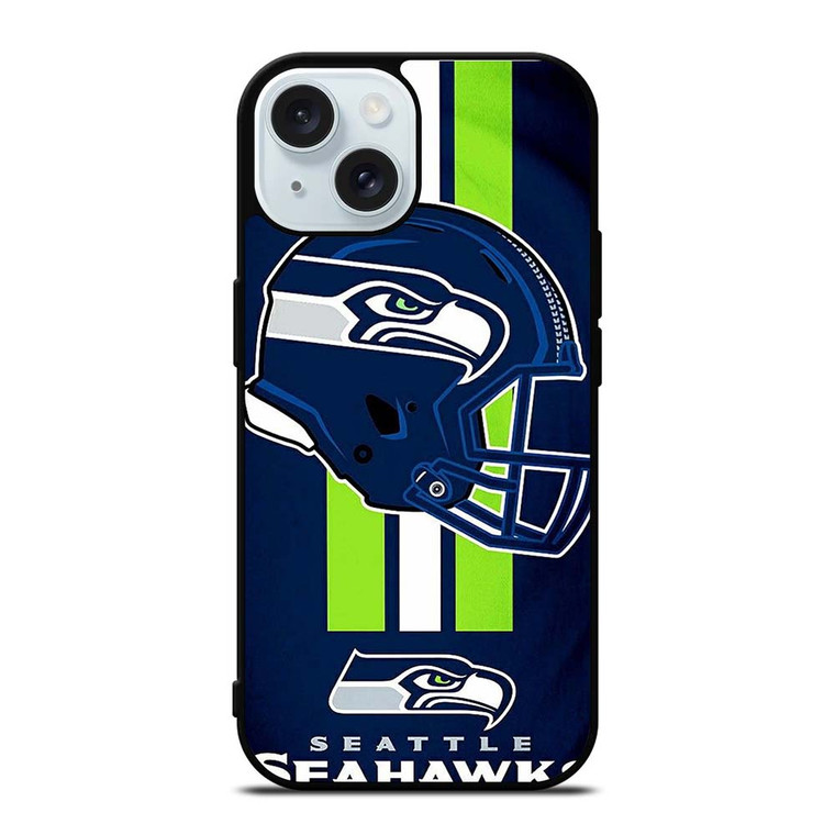 SEATTLE SEAHAWKS LOGO HELMET iPhone 15 Case Cover
