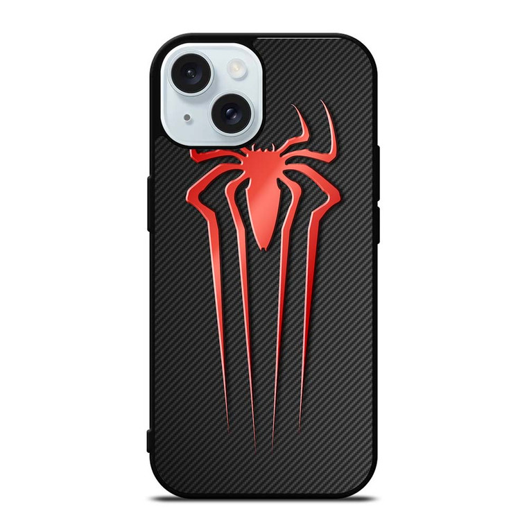 SPIDERMAN CARBON LOGO iPhone 15 Case Cover SPIDERMAN CARBON LOGO iPhone 15 Case Cover