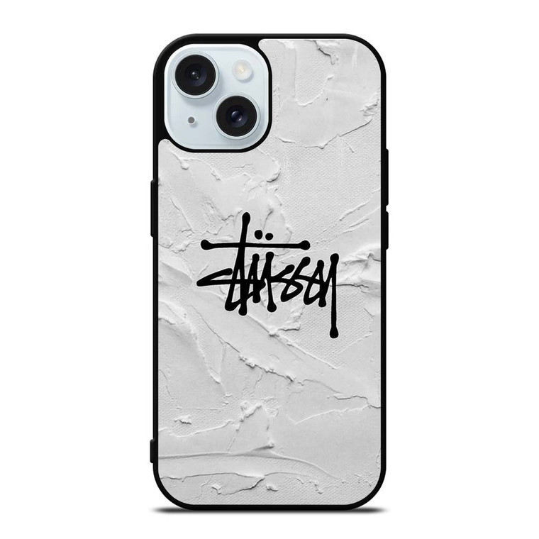 STUSSY LOGO ICON WHITE iPhone 15 Case Cover