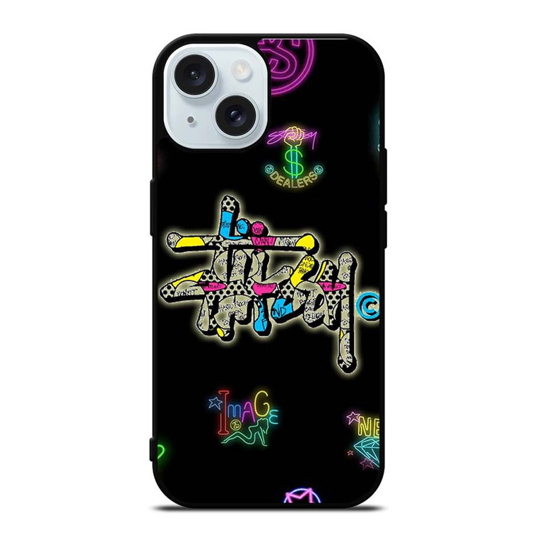 STUSSY LOGO THE DEALERS COLORFUL ICON iPhone 15 Case Cover
