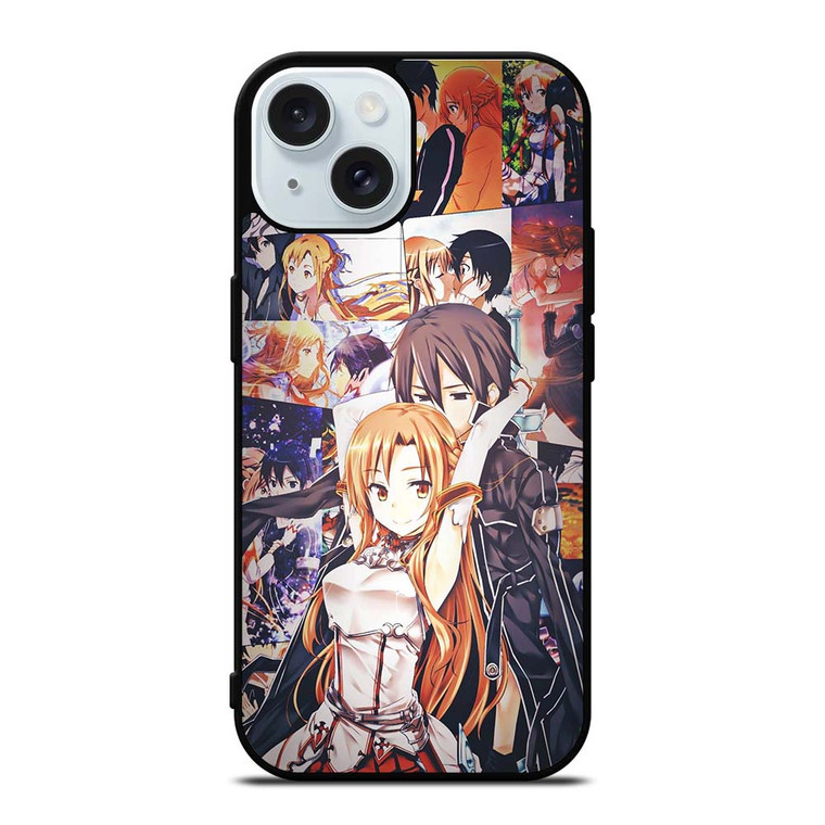 SWORD ART ONLINE KIRITO AND ASUNA iPhone 15 Case Cover