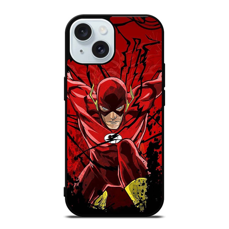 THE FLASH CARTOON DC COMIC iPhone 15 Case Cover THE FLASH CARTOON DC COMIC iPhone 15 Case Cover