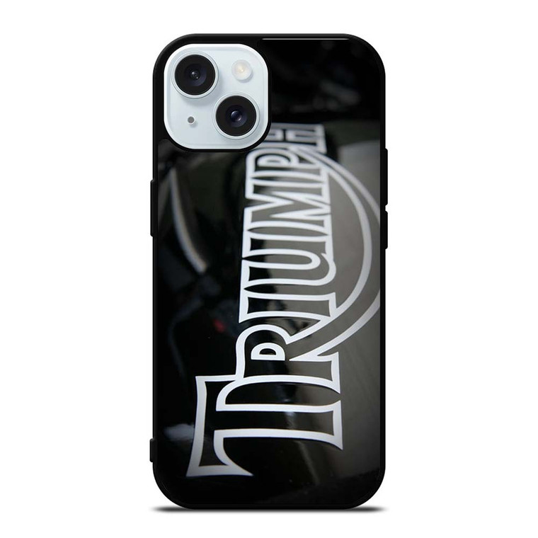 TRIUMPH MOTORCYCLE EMBLEM iPhone 15 Case Cover TRIUMPH MOTORCYCLE EMBLEM iPhone 15 Case Cover