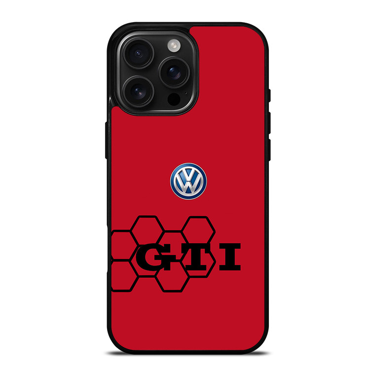 VW VOLKSWAGEN RED HONEYCOMB iPhone 16 Pro Max Case Cover