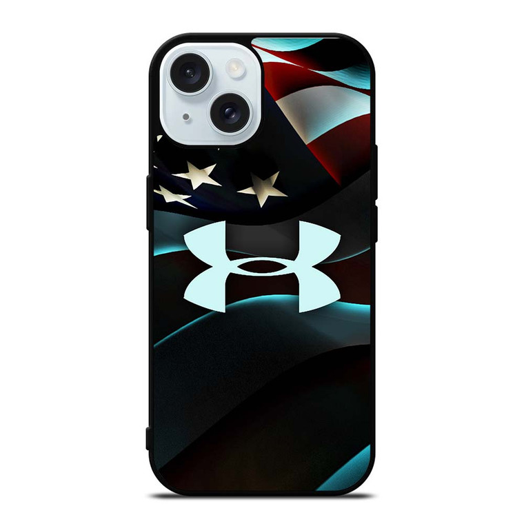UNDER ARMOUR USA FLAG LOGO iPhone 15 Case Cover UNDER ARMOUR USA FLAG LOGO iPhone 15 Case Cover