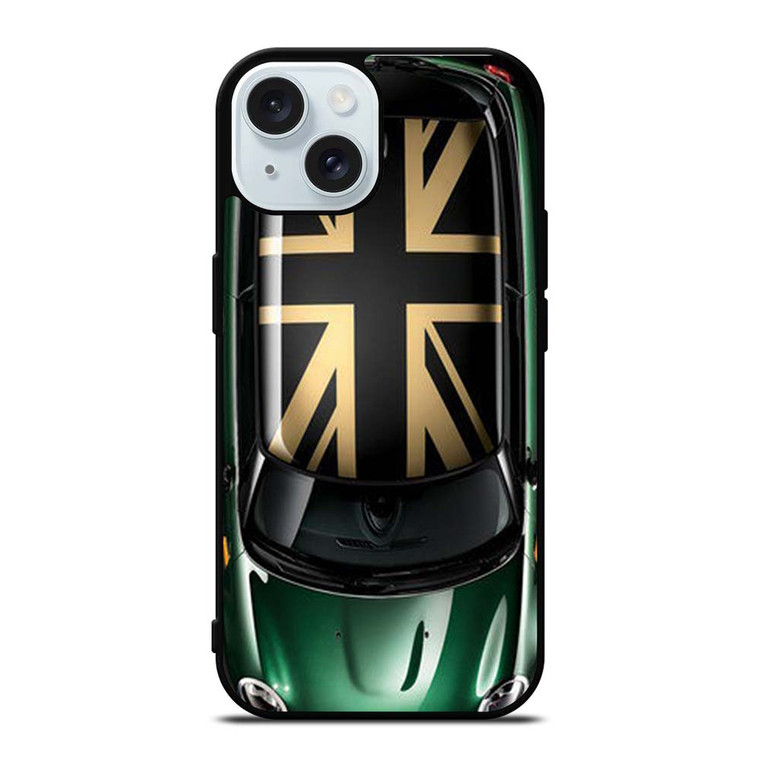UNIONS JACK MINI COOPER GREEN iPhone 15 Case Cover UNIONS JACK MINI COOPER GREEN iPhone 15 Case Cover