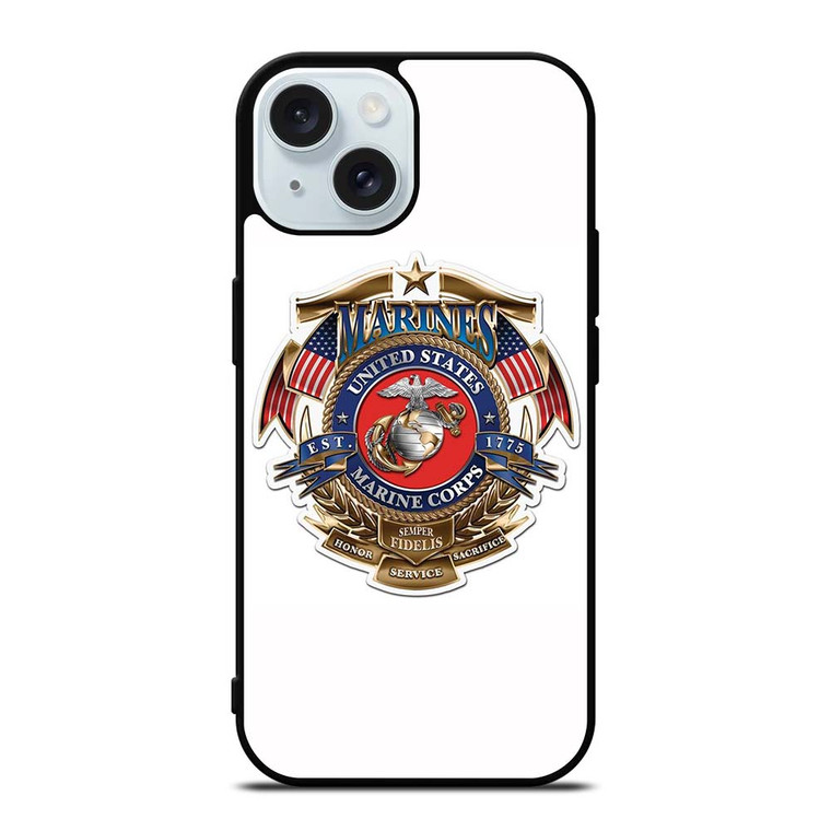 USMC MARINE CORP NAVY SEAL EMBLEM iPhone 15 Case Cover USMC MARINE CORP NAVY SEAL EMBLEM iPhone 15 Case Cover
