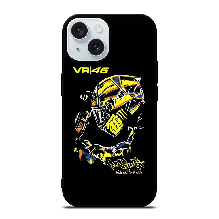 VALENTINO ROSSI THE DOCTOR 46 SIGNATURE iPhone 15 Case Cover VALENTINO ROSSI THE DOCTOR 46 SIGNATURE iPhone 15 Case Cover