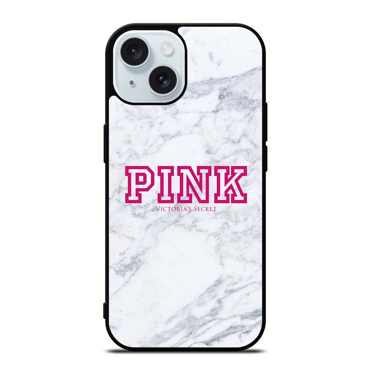 VICTORIA'S SECRET PINK MARBLE iPhone 15 Case Cover VICTORIA'S SECRET PINK MARBLE iPhone 15 Case Cover