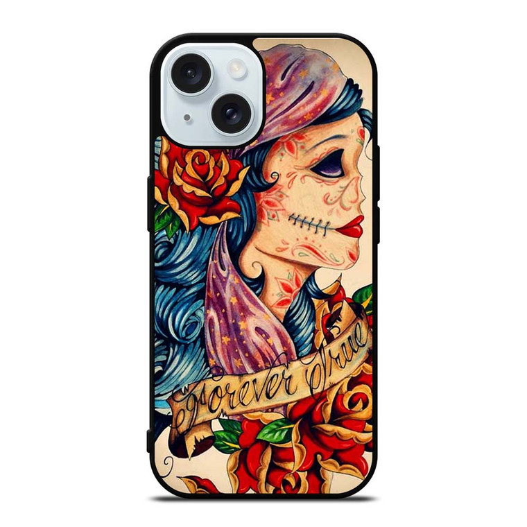 VINTAGE SUGAR SCHOOL TATTOO iPhone 15 Case Cover VINTAGE SUGAR SCHOOL TATTOO iPhone 15 Case Cover