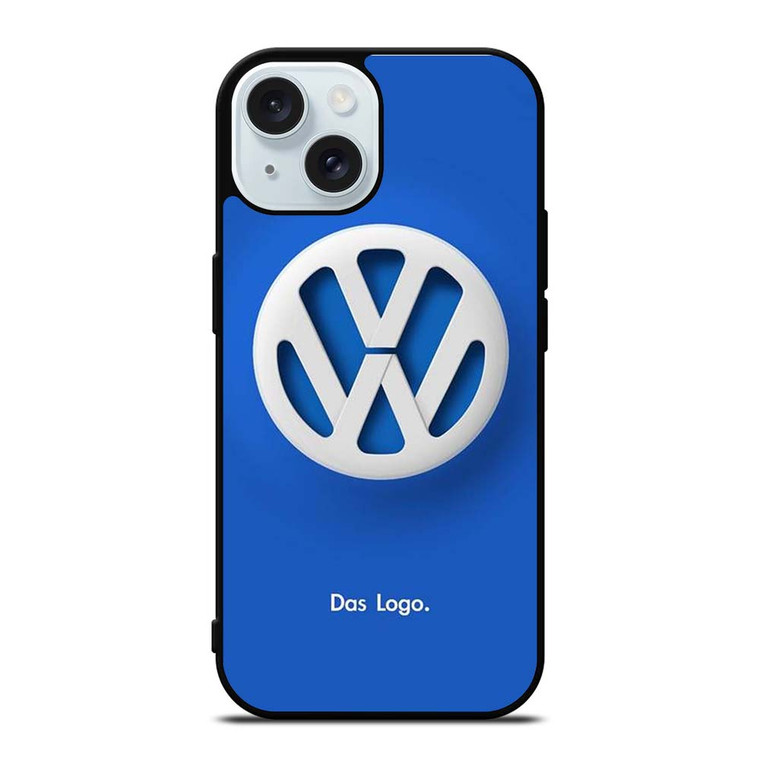 VOLKSWAGEN VW DAS LOGO BLUE iPhone 15 Case Cover VOLKSWAGEN VW DAS LOGO BLUE iPhone 15 Case Cover