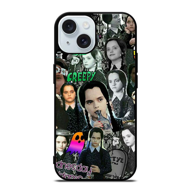 WEDNESDAY ADDAMS COLLAGE iPhone 15 Case Cover WEDNESDAY ADDAMS COLLAGE iPhone 15 Case Cover