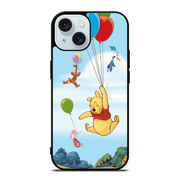 WINNIE THE POOH BALLOON iPhone 15 Case Cover WINNIE THE POOH BALLOON iPhone 15 Case Cover