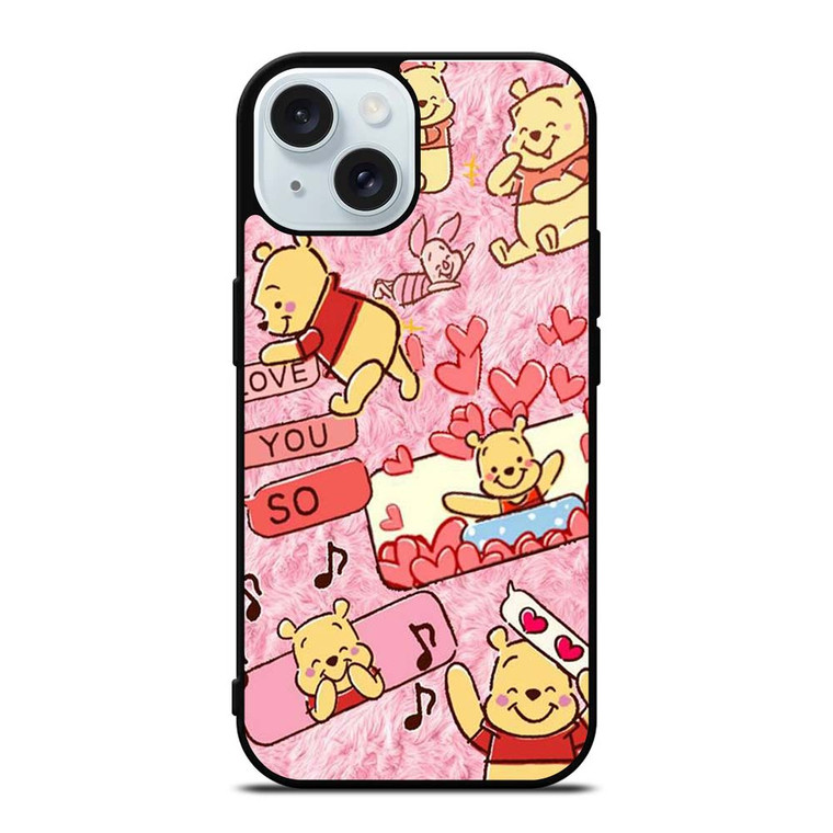 WINNIE THE POOH CUTE CARTOON iPhone 15 Case Cover WINNIE THE POOH CUTE CARTOON iPhone 15 Case Cover