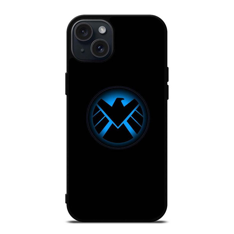 AGENTS OF SHIELD MARVEL LOGO BLUE iPhone 15 Plus Case Cover