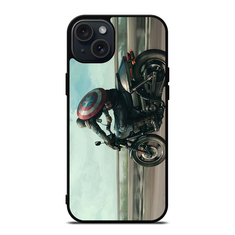 CAPTAIN AMERICA AVENGERS RIDING iPhone 15 Plus Case Cover
