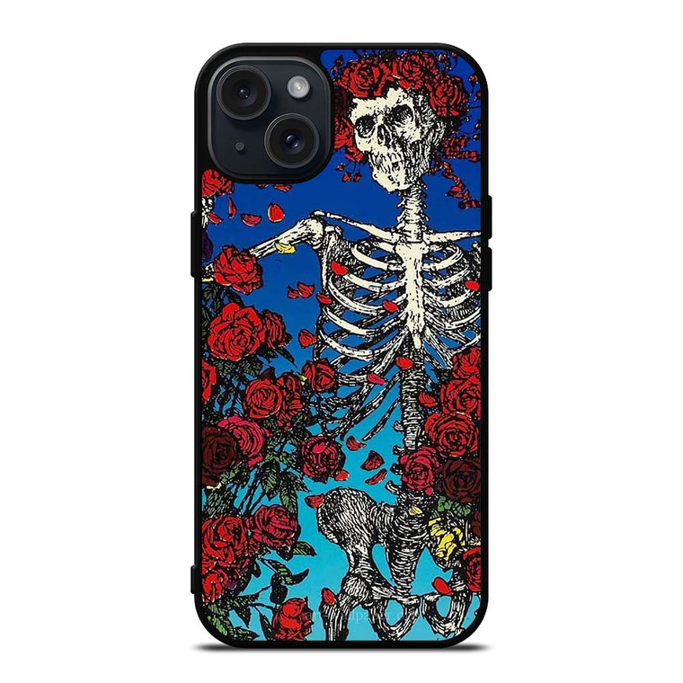 GRATEFUL DEAD SKULL AND ROSE iPhone 15 Plus Case Cover