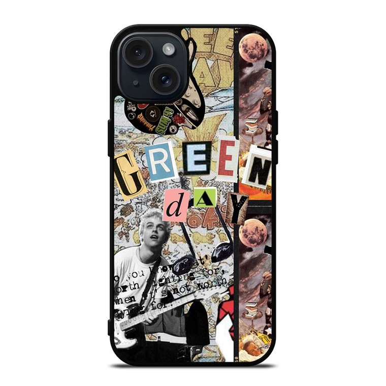 GREEN DAY BAND ART COLLAGE iPhone 15 Plus Case Cover