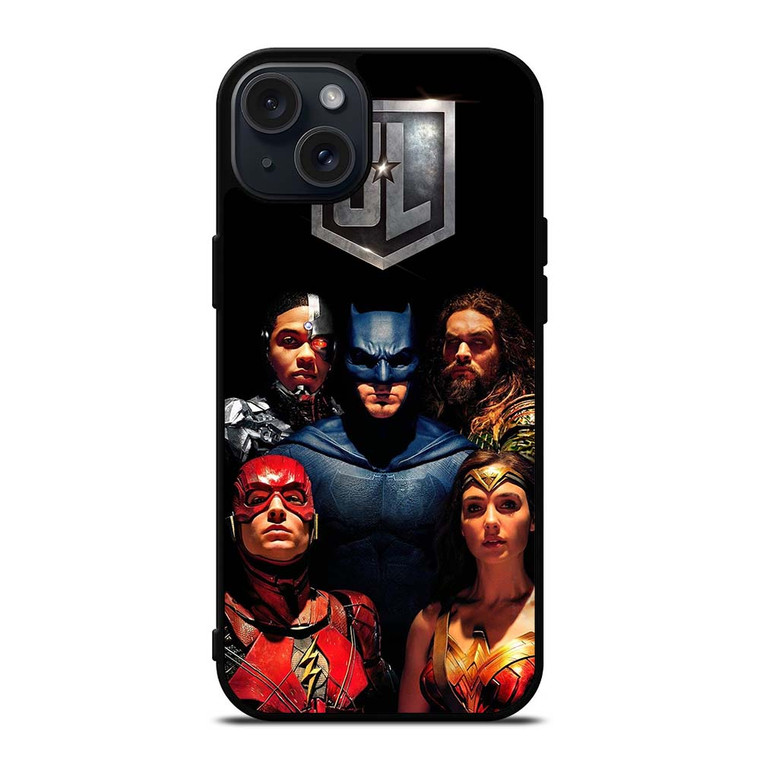 JUSTICE LEAGUE SUPERHEROES iPhone 15 Plus Case Cover JUSTICE LEAGUE SUPERHEROES iPhone 15 Plus Case Cover