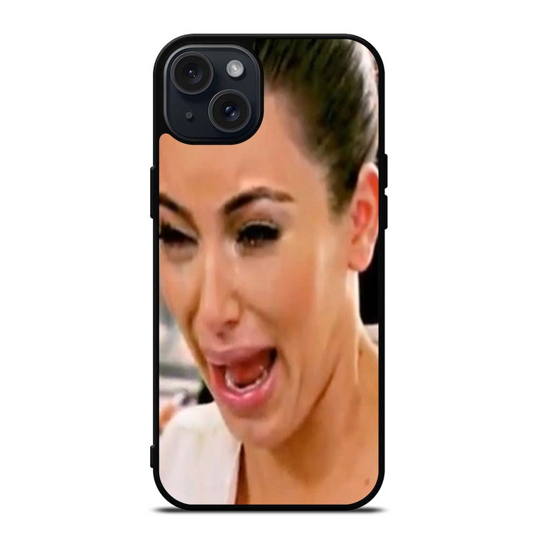 KIM KARDASHIAN UGLY CRYING FACE iPhone 15 Plus Case Cover