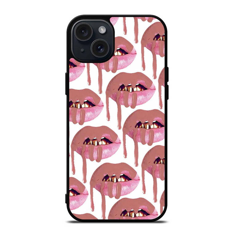 KYLIE JENNER LIPS LOGO COLLAGE iPhone 15 Plus Case Cover KYLIE JENNER LIPS LOGO COLLAGE iPhone 15 Plus Case Cover