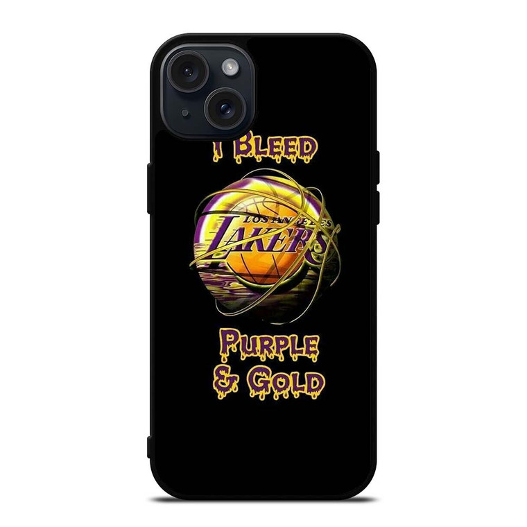 LA LAKERS NBA PURPLE AND GOLD iPhone 15 Plus Case Cover LA LAKERS NBA PURPLE AND GOLD iPhone 15 Plus Case Cover