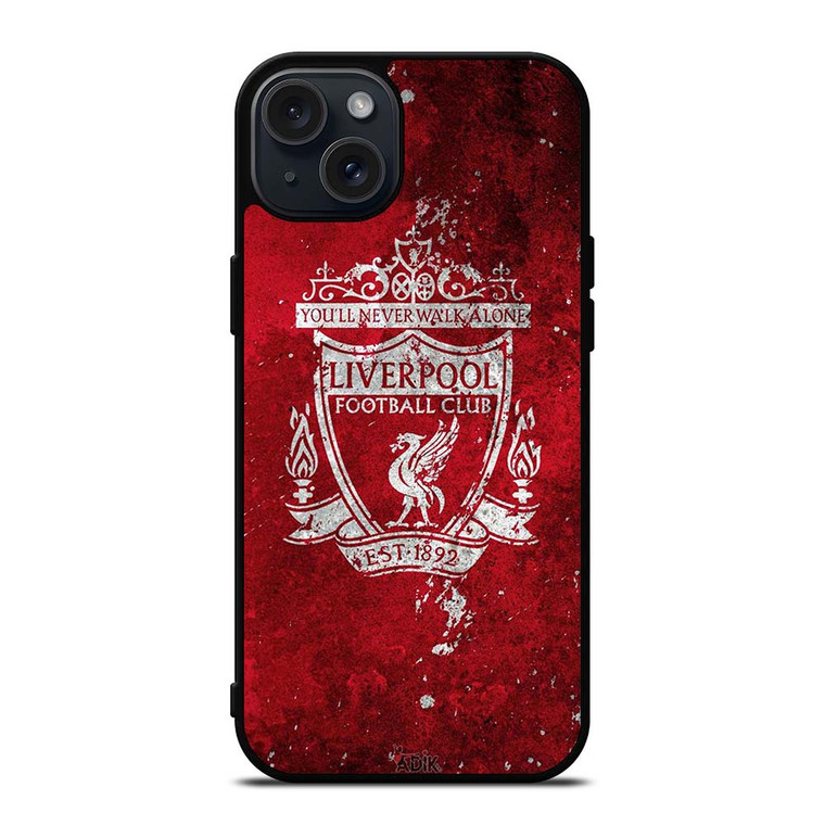 LIVERPOOL FC ENGLAND FOOTBALL CLUB YNWA EST 1982 iPhone 15 Plus Case Cover LIVERPOOL FC ENGLAND FOOTBALL CLUB YNWA EST 1982 iPhone 15 Plus Case Cover