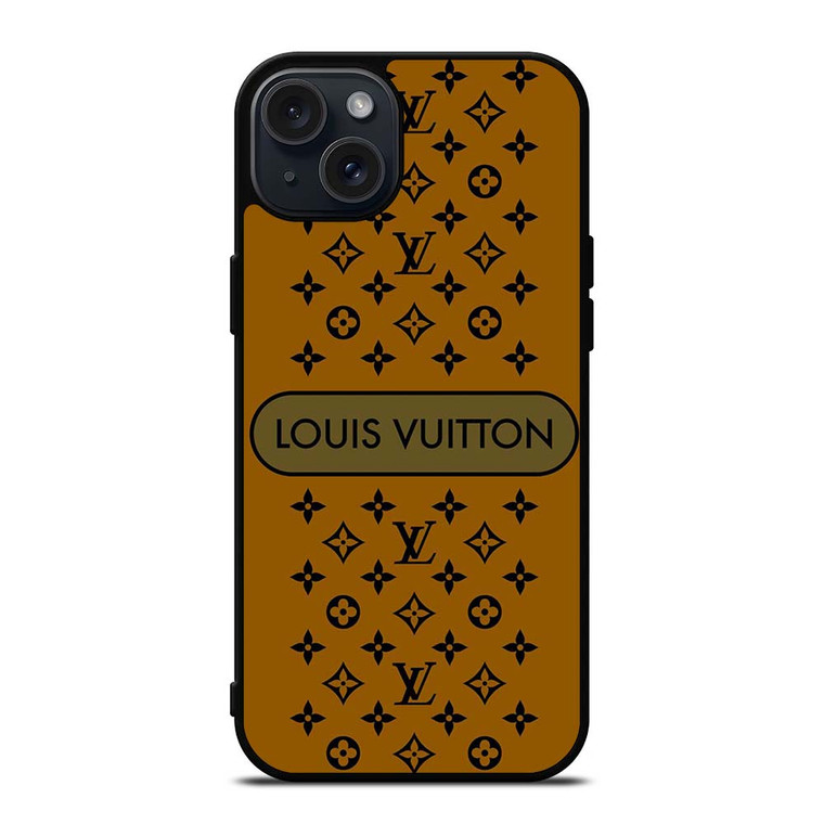 LOUIS VUITTON PATTERN LV LOGO ICON GOLD iPhone 15 Plus Case Cover