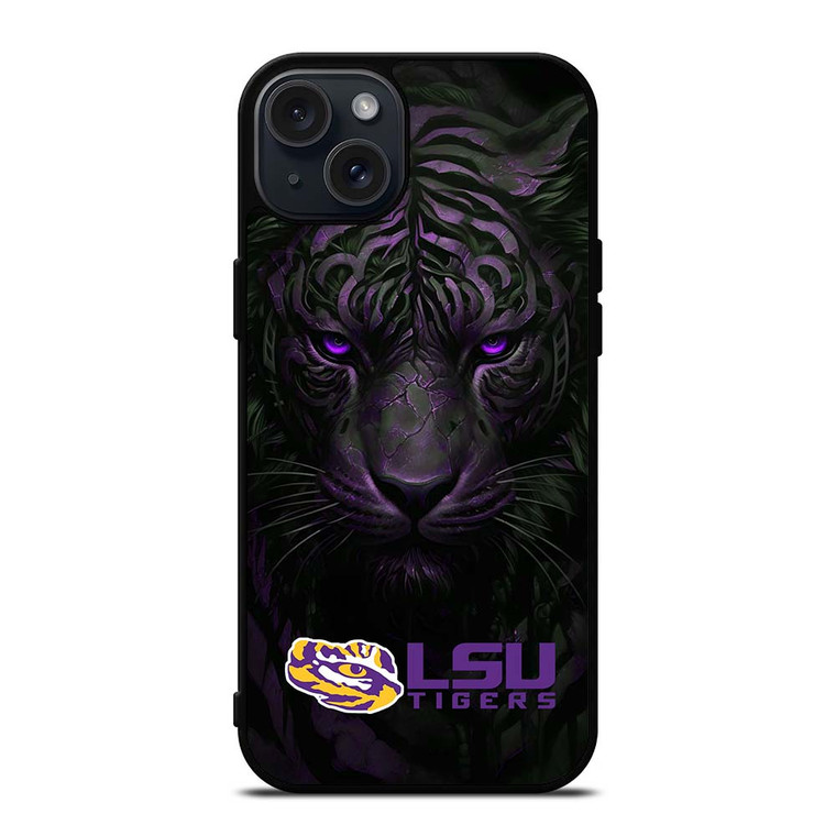 LSU TIGERS LOGO UNIVERSITY FOOTBALL TEAM ICON iPhone 15 Plus Case Cover